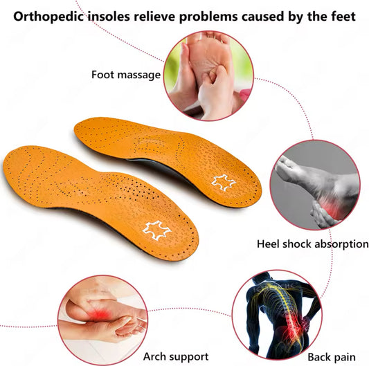 Leather orthopedic insole