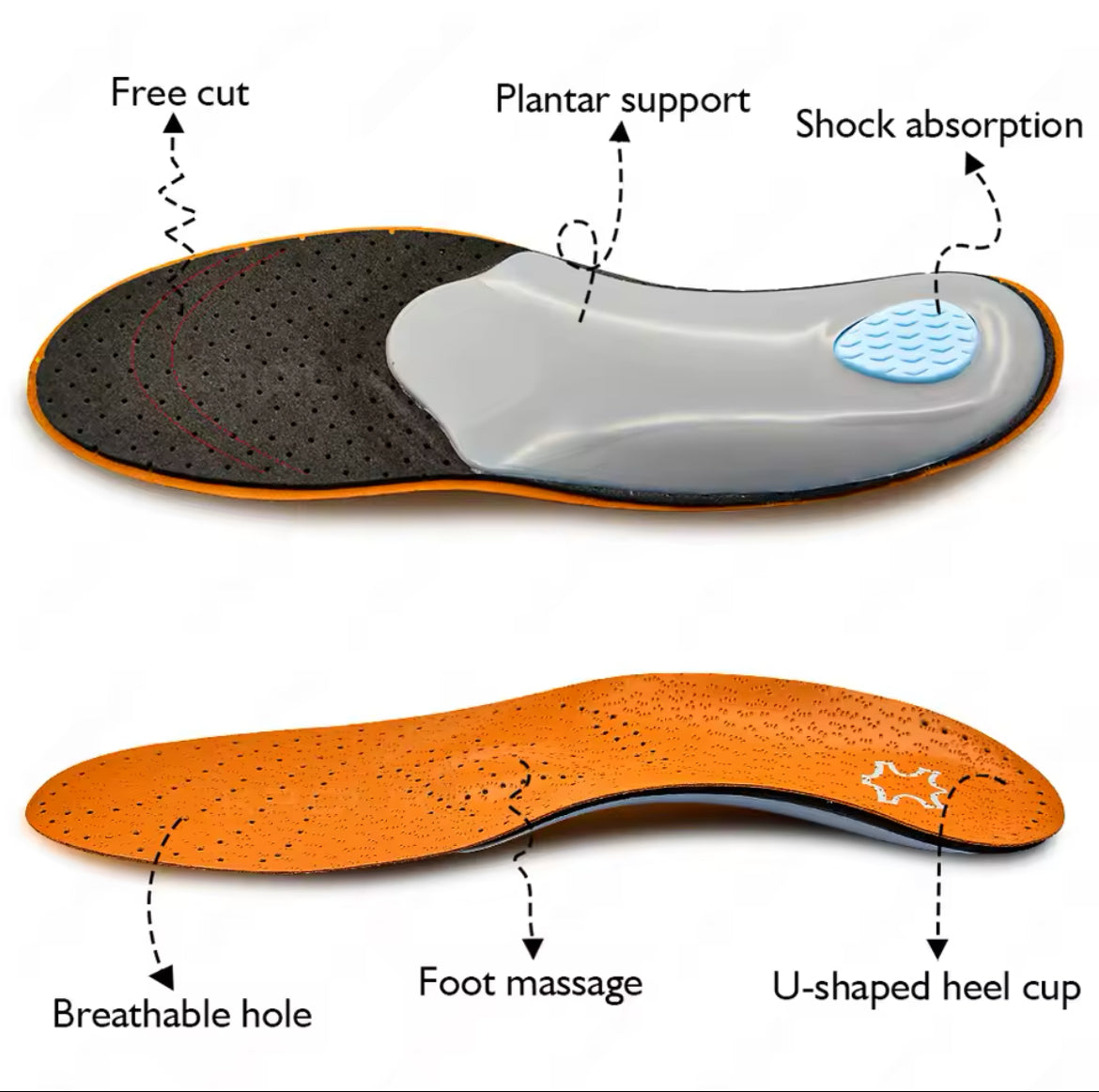 Leather orthopedic insole